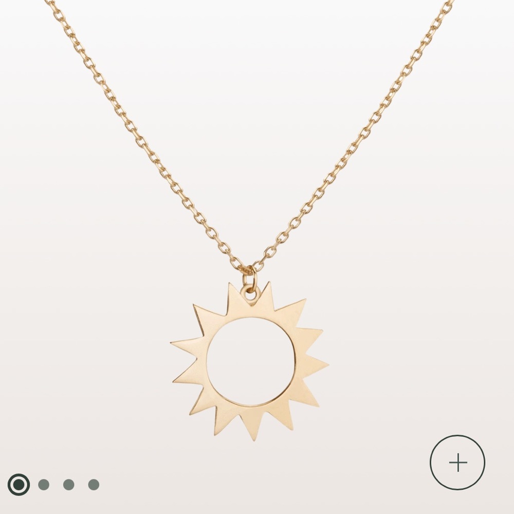 AURATE NY Guiding Light Sun Necklace_ NWT